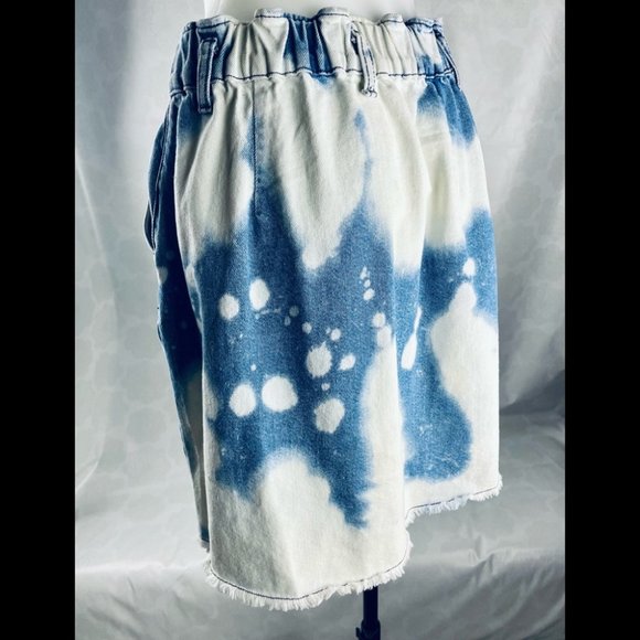 Urban Outfitters BDG Polly Bleached Denim Button up Jean Mini Skirt Size Med - Picture 6 of 10